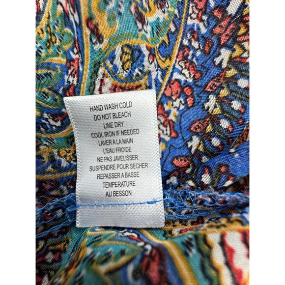 Bobeau Boho Hippie Floral Semi Sheer Popover Coverup Dress Women's Size 1X - Picture 9 of 11